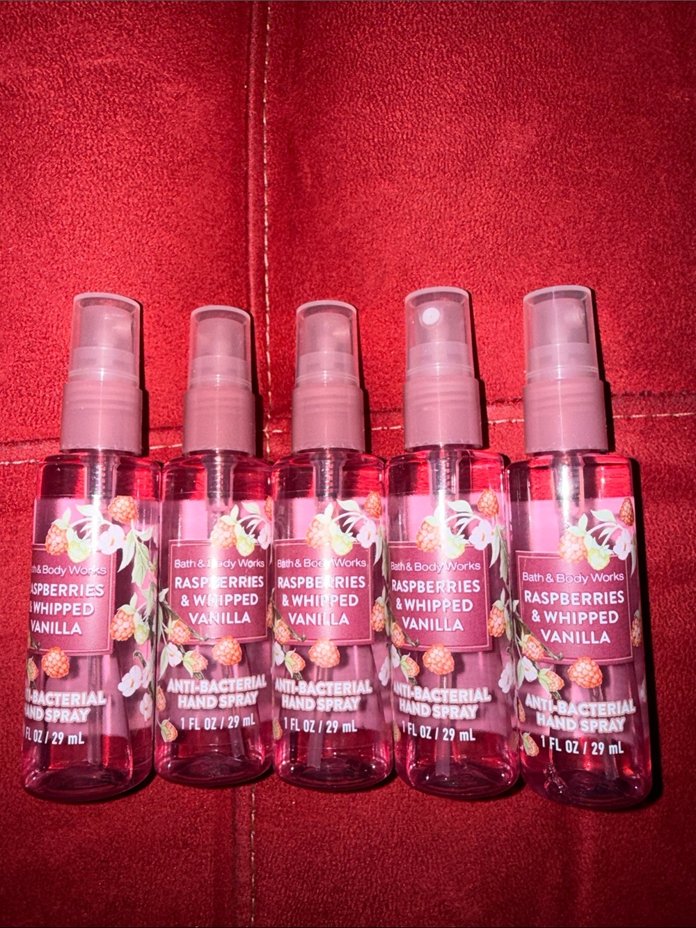 BBW 5pc Raspberries & Whipped Vanilla Antibacterial hand spray